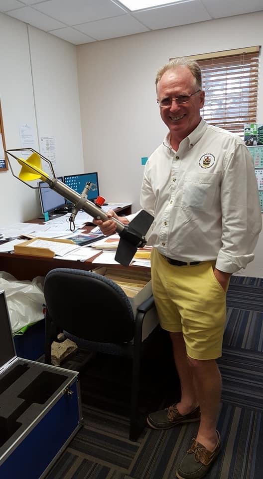 Jim Thompson with water speed reader